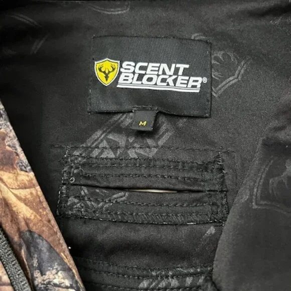 Scent Blocker Camo Jacket w/ Arm Guard Realtree Road Trips Men's Size M
